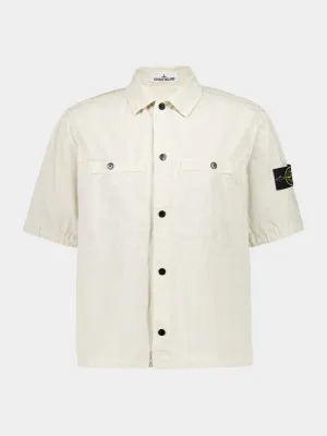 Sand Beige Compass Patch Overshirt