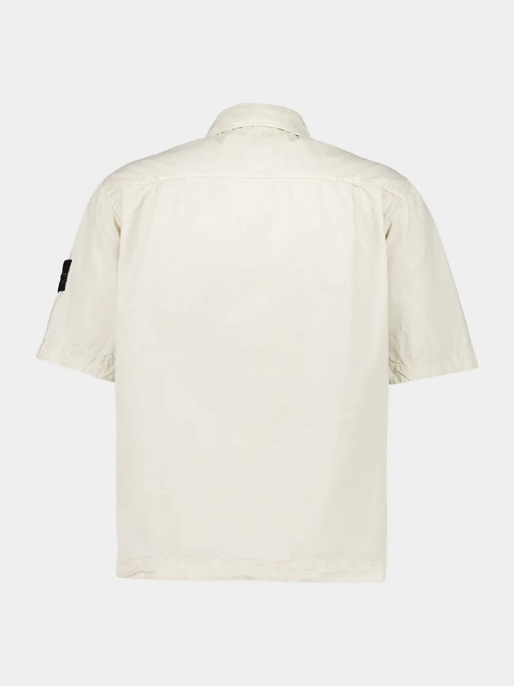 Sand Beige Compass Patch Overshirt