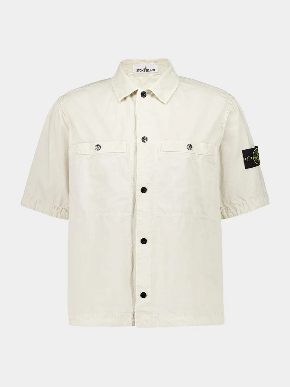 Sand Beige Compass Patch Overshirt