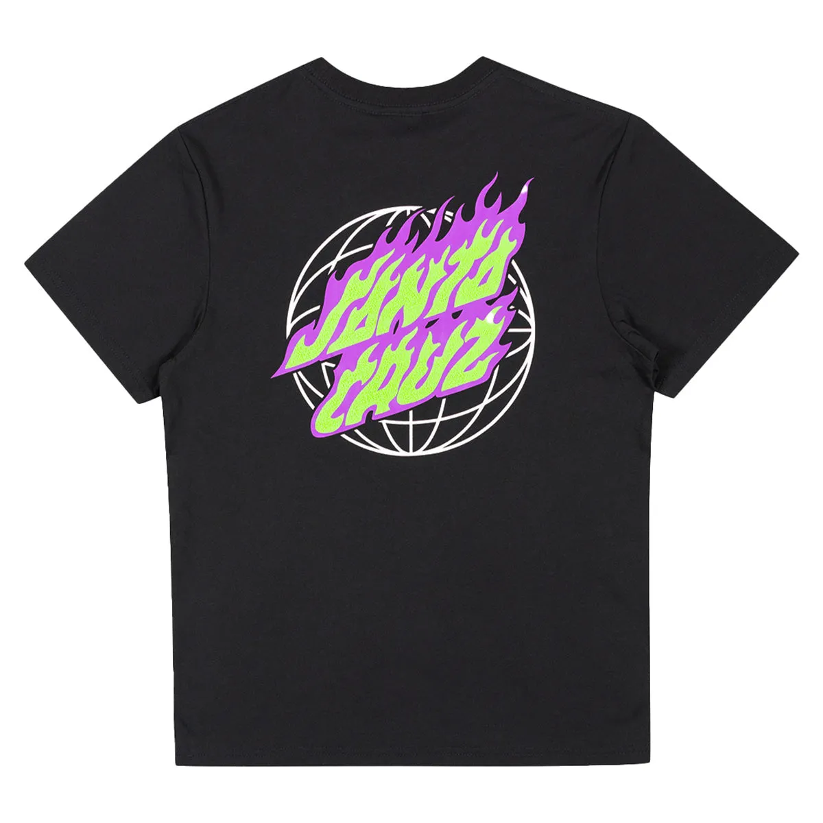 Santa Cruz - Global Flame Dot Youth Tee Black
