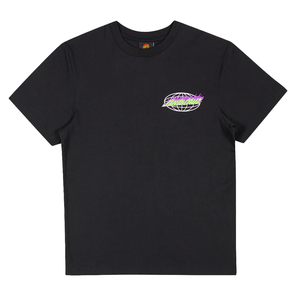Santa Cruz - Global Flame Dot Youth Tee Black
