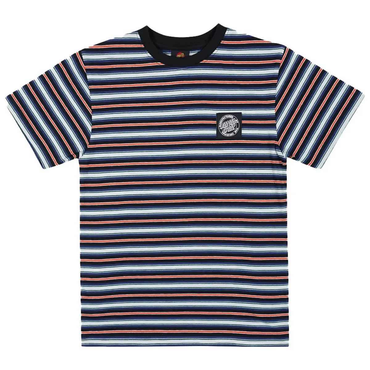 Santa Cruz - MFG Dot Patch Chest Youth Tee Multi Stripe