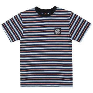 Santa Cruz - MFG Dot Patch Chest Youth Tee Multi Stripe