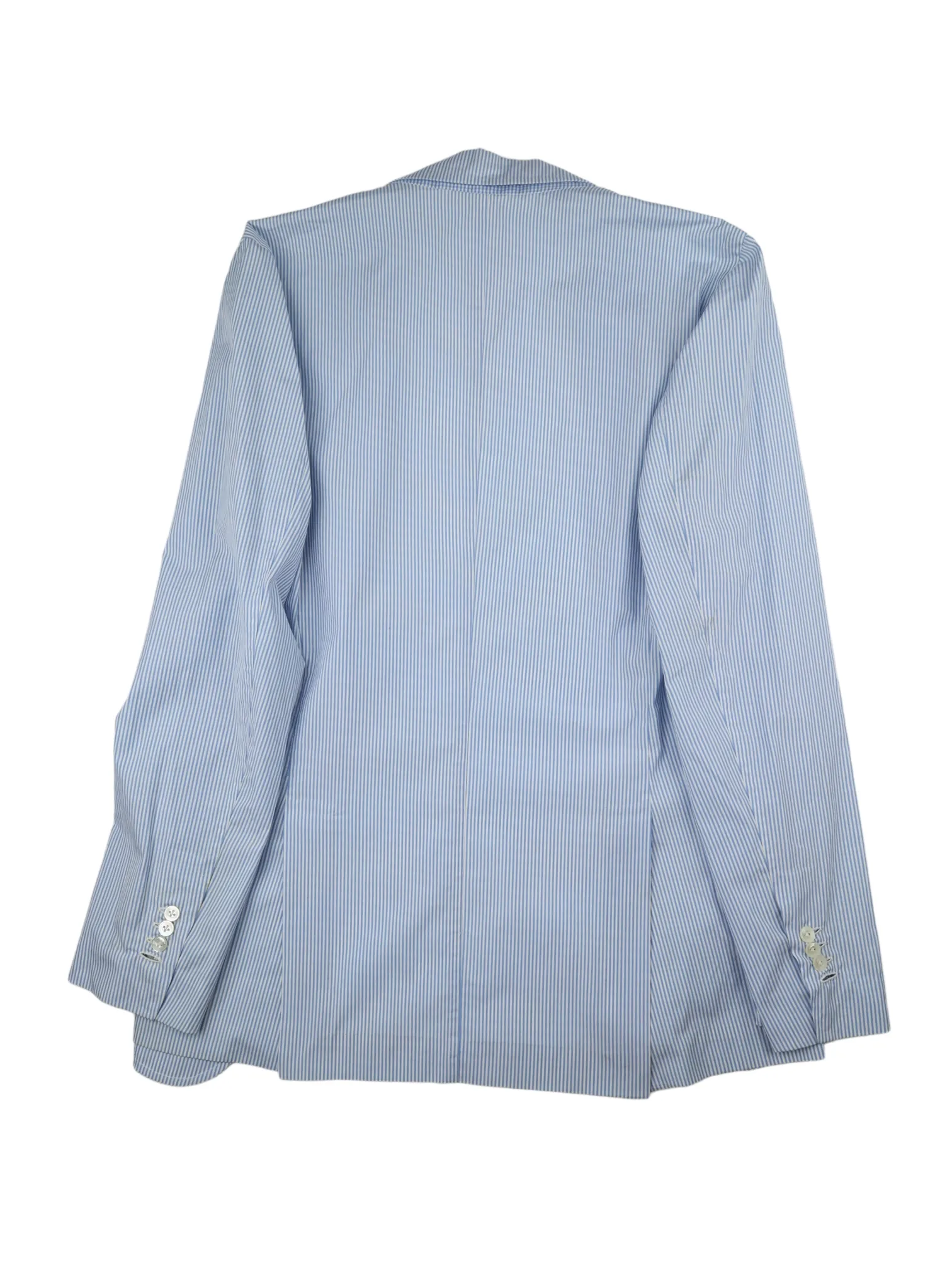 Sartoria Chiaia Napoli Light Blue Stripe Unconstructed Jacket