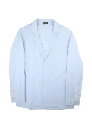 Sartoria Chiaia Napoli Light Blue Stripe Unconstructed Jacket