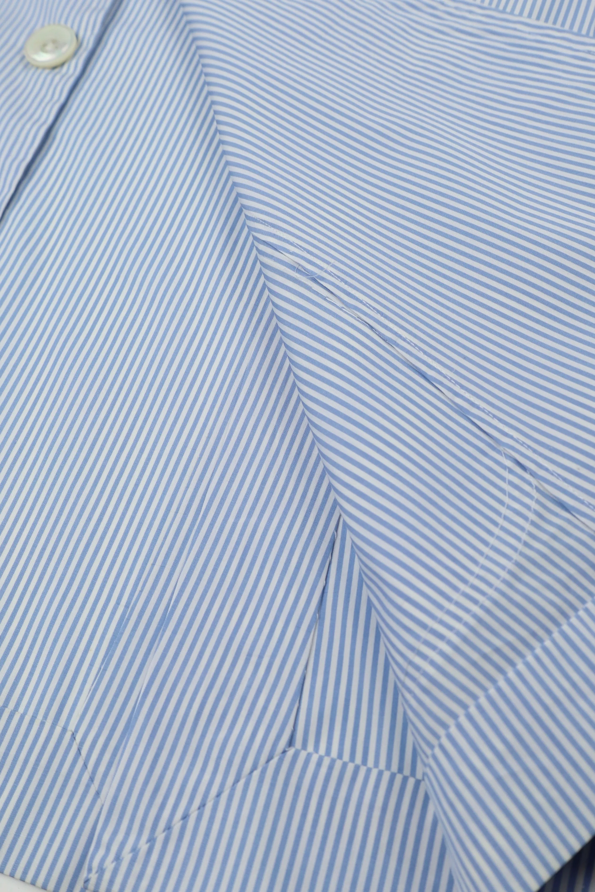 Sartoria Chiaia Napoli Light Blue Stripe Unconstructed Jacket