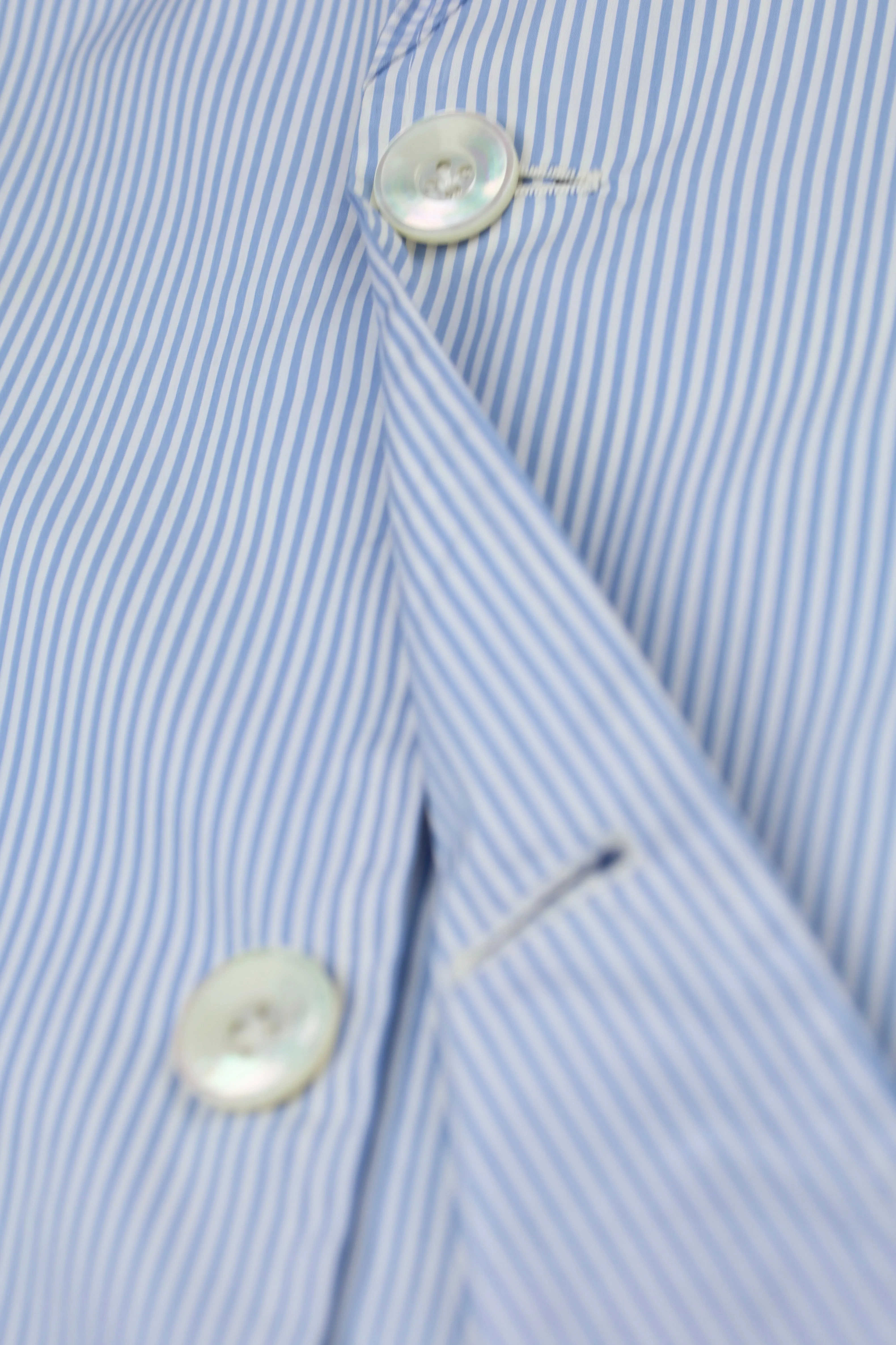 Sartoria Chiaia Napoli Light Blue Stripe Unconstructed Jacket