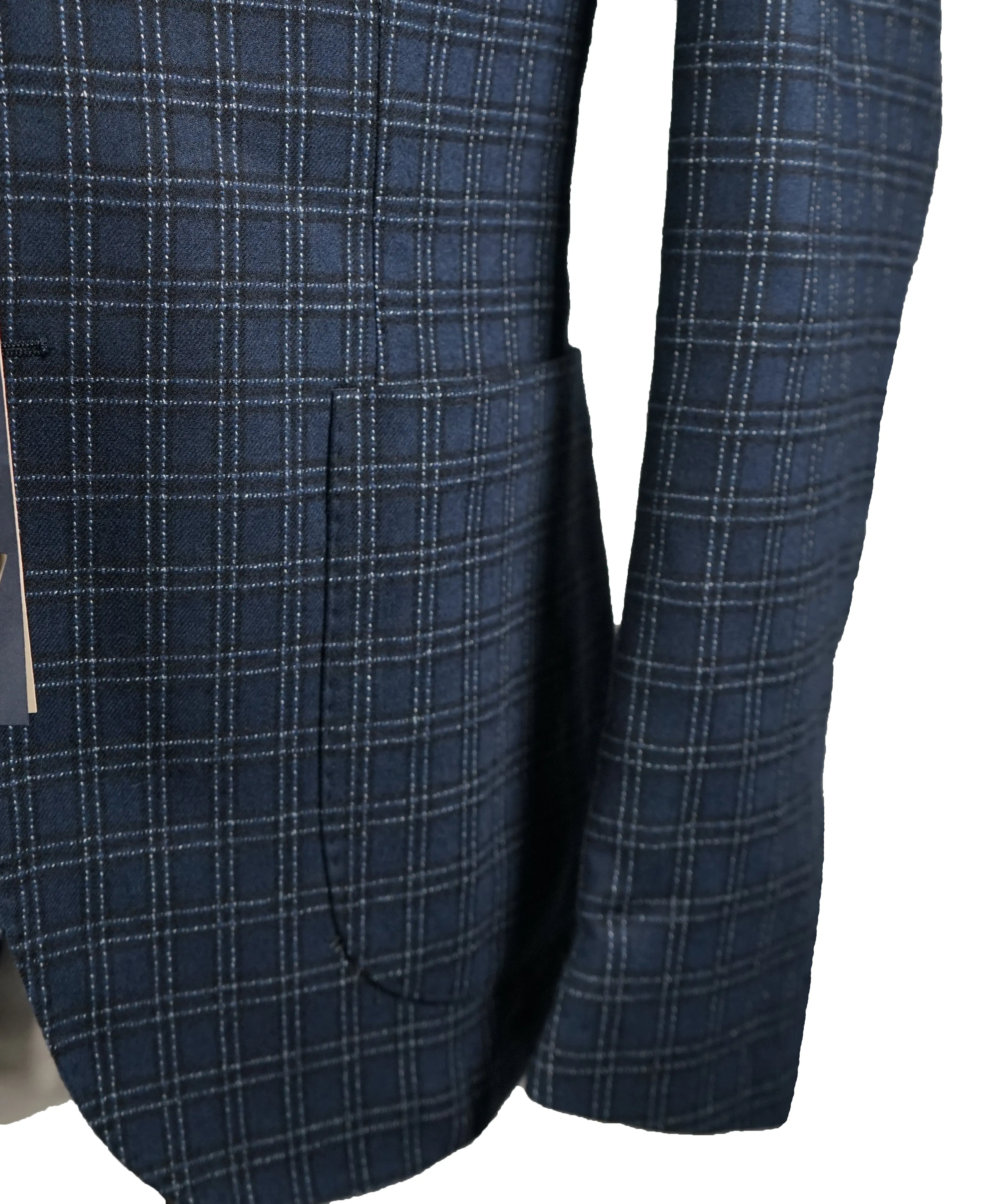 SARTORIE ZANARDELLI - Unlined Bold Plaid Patch Pocket Suit Made In Italy - 42S