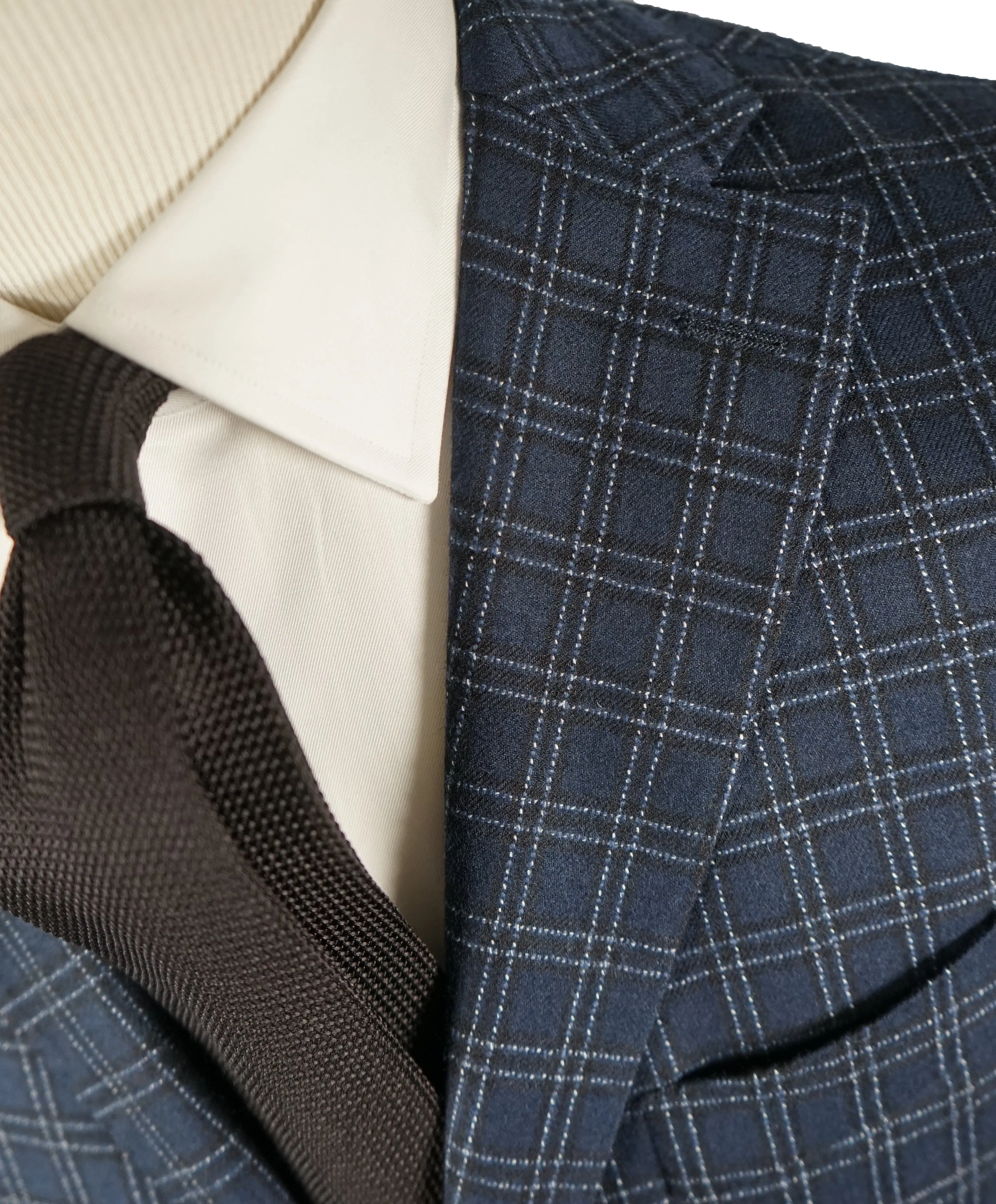 SARTORIE ZANARDELLI - Unlined Bold Plaid Patch Pocket Suit Made In Italy - 42S