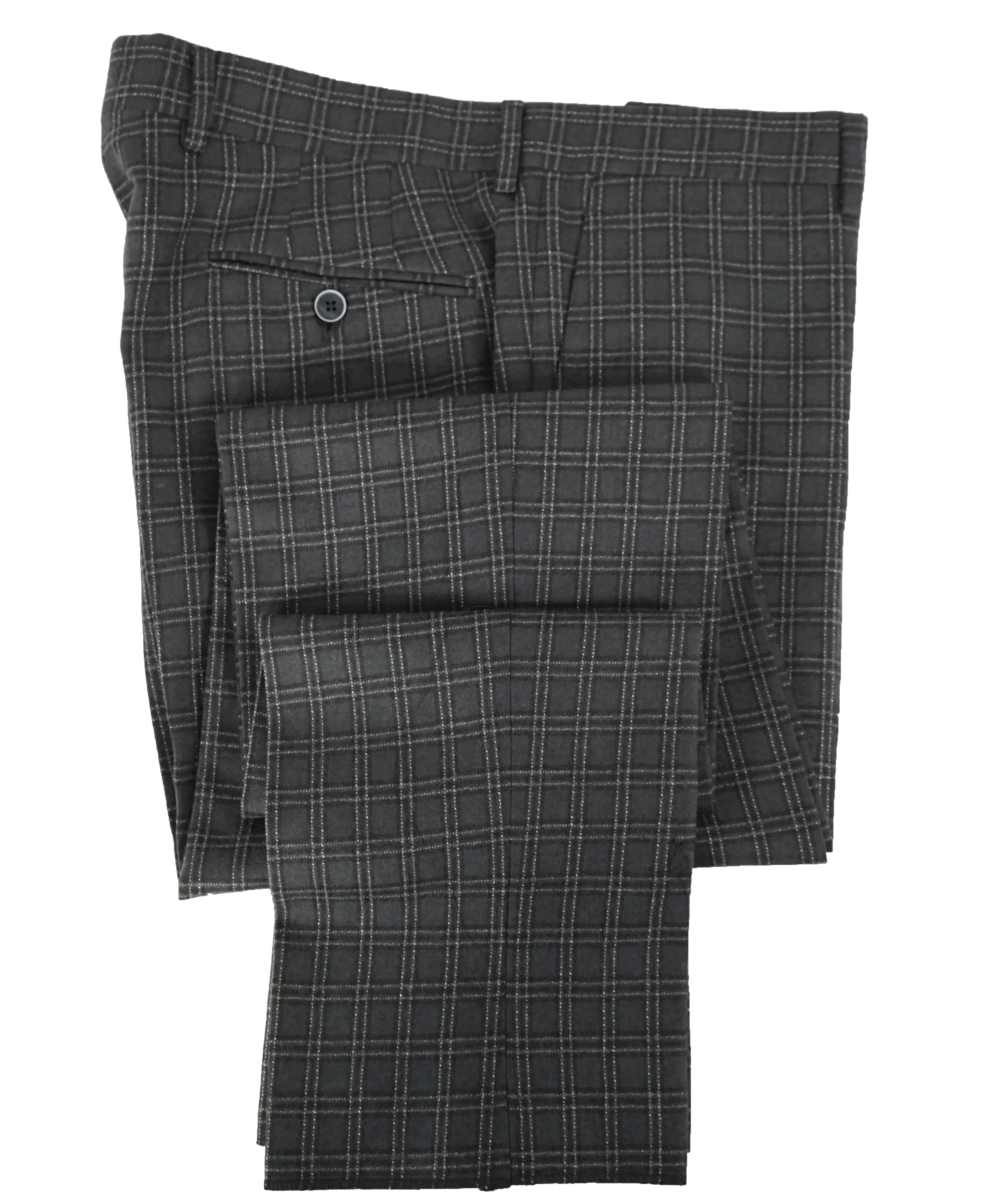 SARTORIE ZANARDELLI - Unlined Gray Bold Plaid Patch Pocket Suit Made In Italy-42S