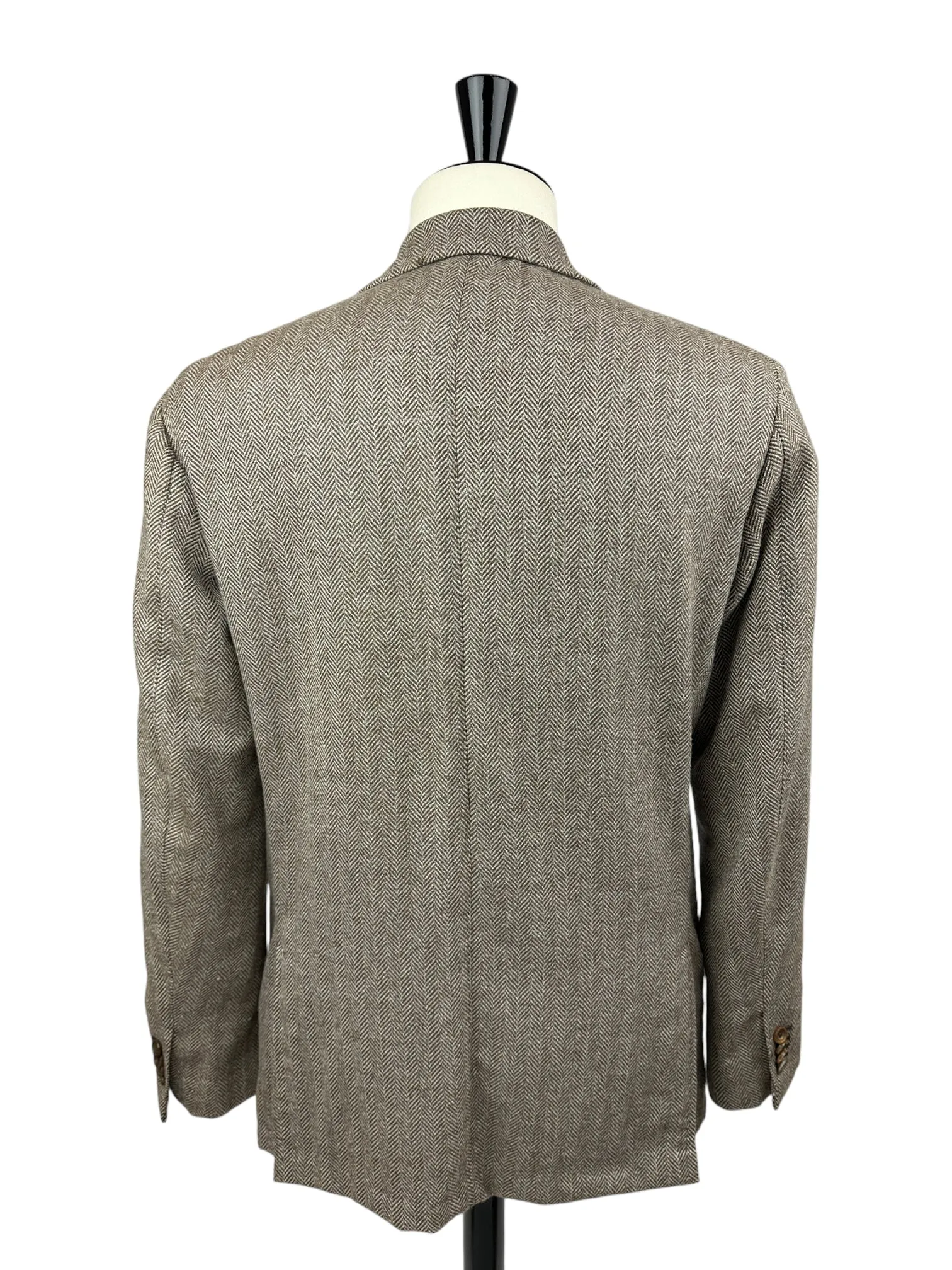Sartorio Napoli Beige Herringbone Jacket