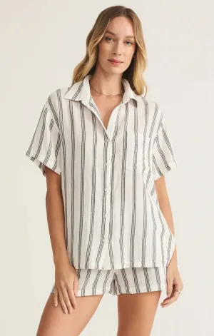 Seascape Stripe Gauze Shirt