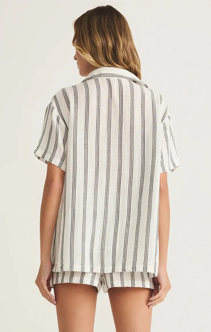 Seascape Stripe Gauze Shirt