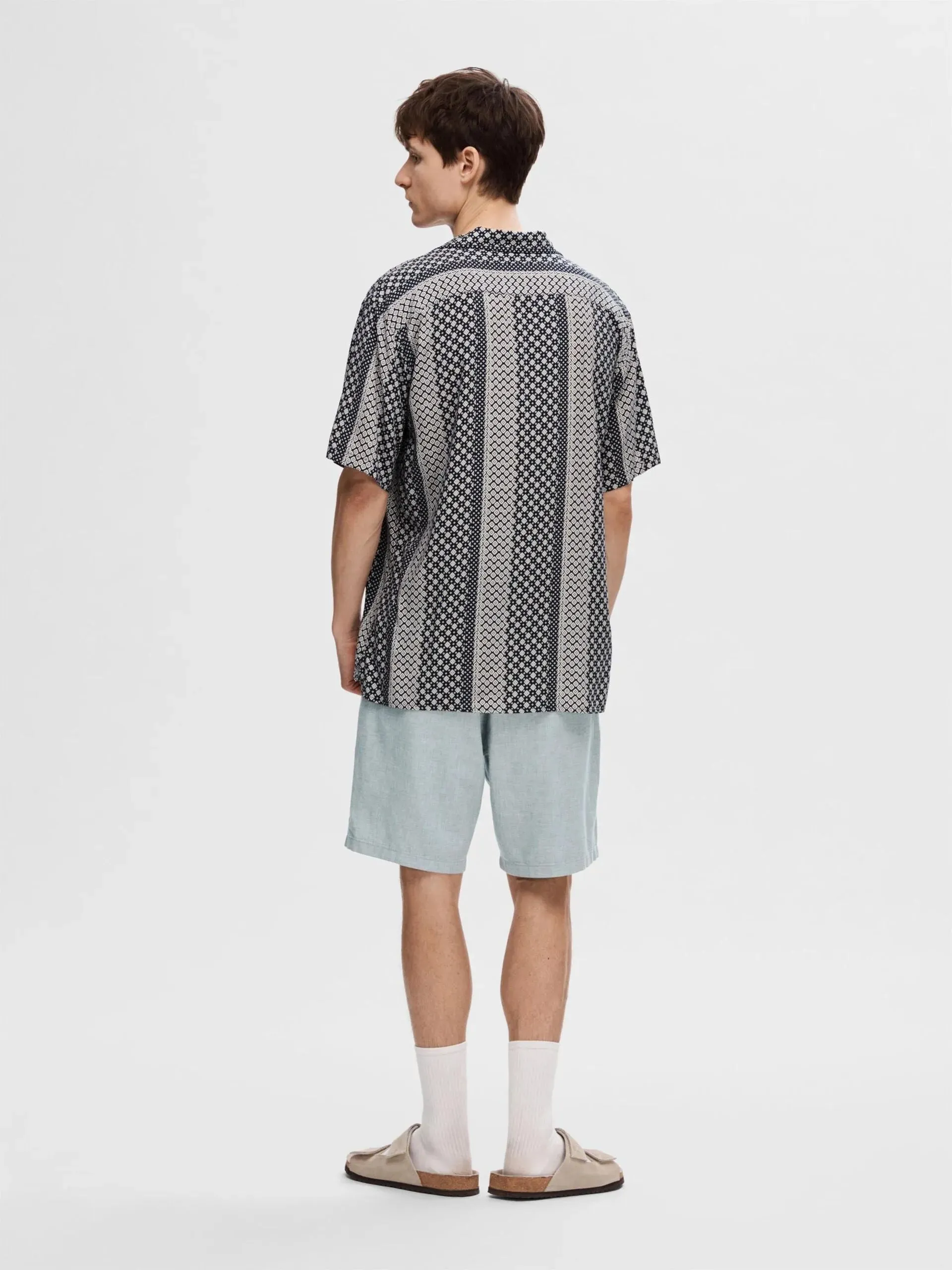 Selected Homme Vero Shirt In AOP Sky Captain