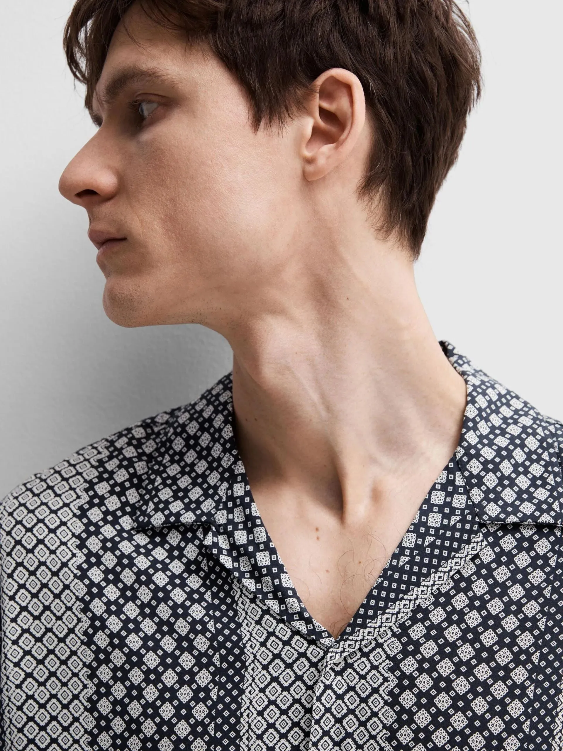 Selected Homme Vero Shirt In AOP Sky Captain