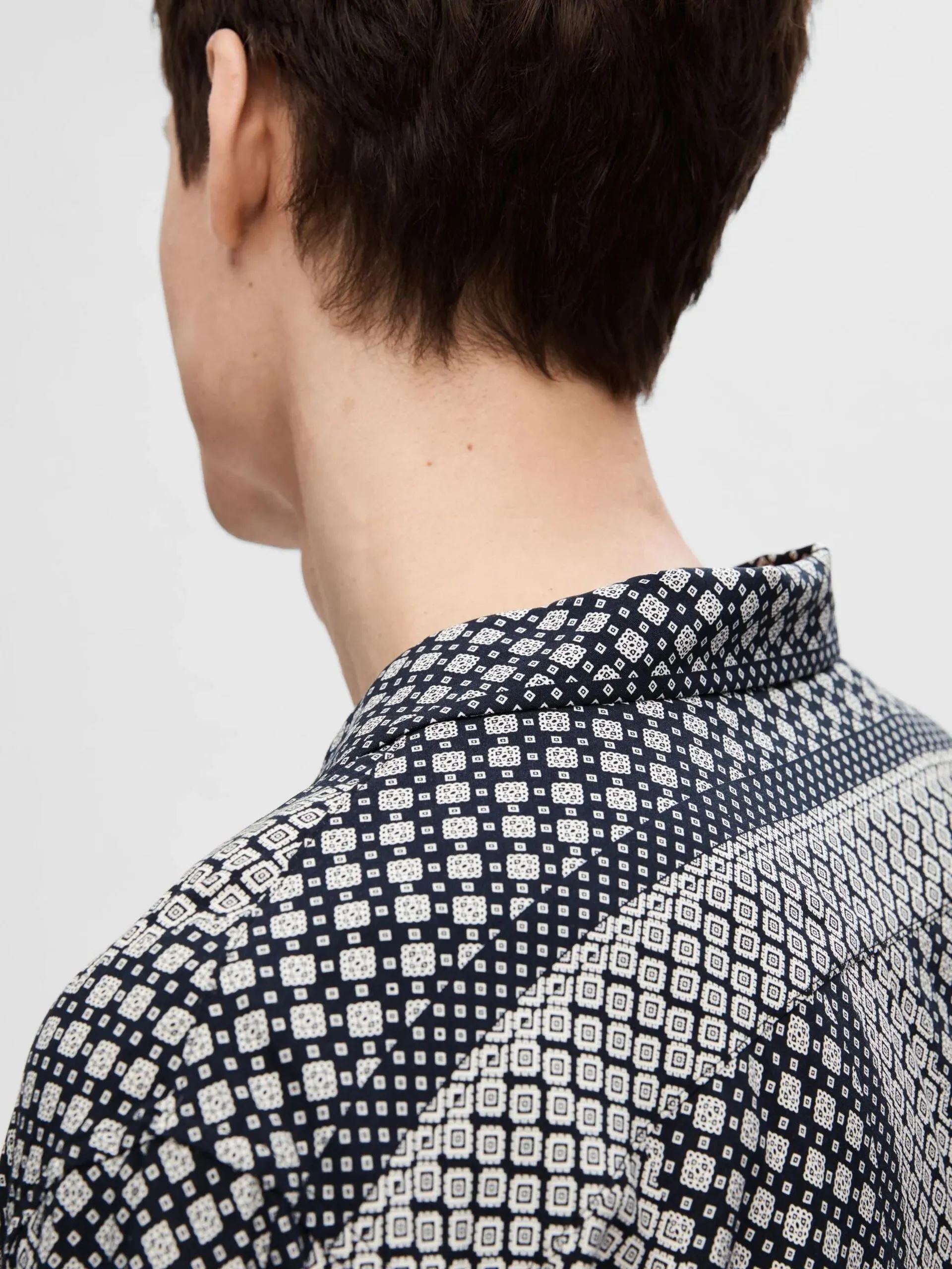 Selected Homme Vero Shirt In AOP Sky Captain