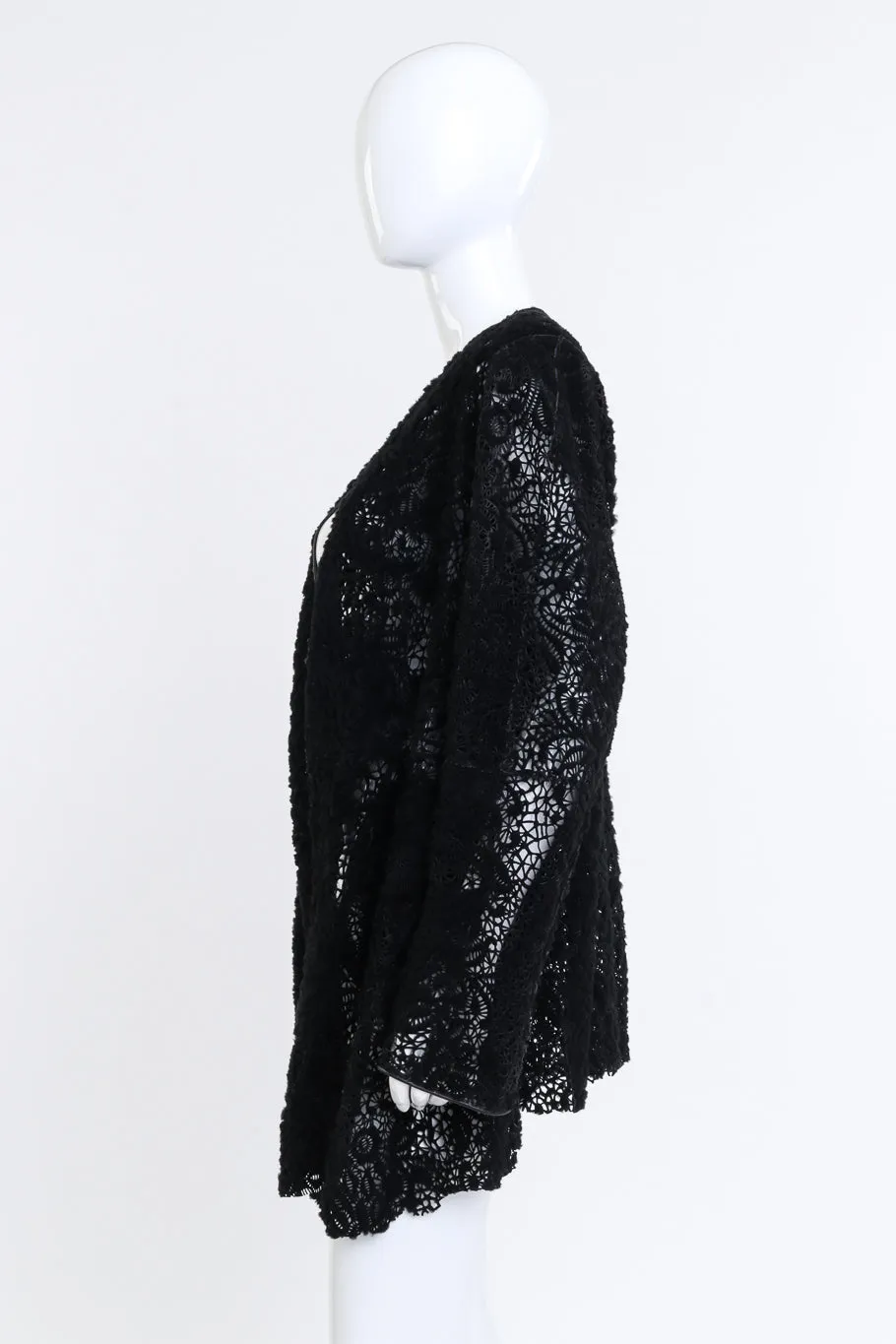 Shearling Floral Cut Away Jacket