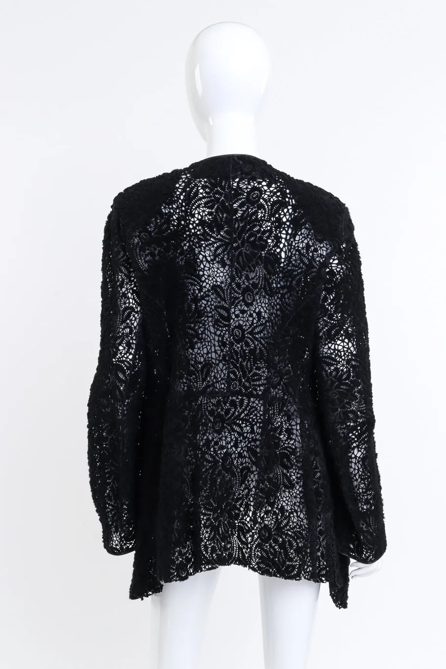 Shearling Floral Cut Away Jacket
