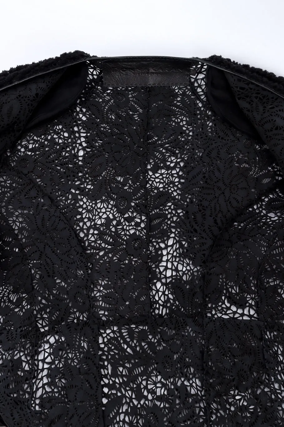 Shearling Floral Cut Away Jacket