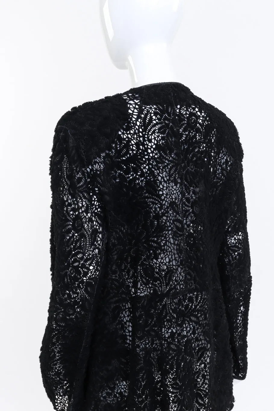 Shearling Floral Cut Away Jacket