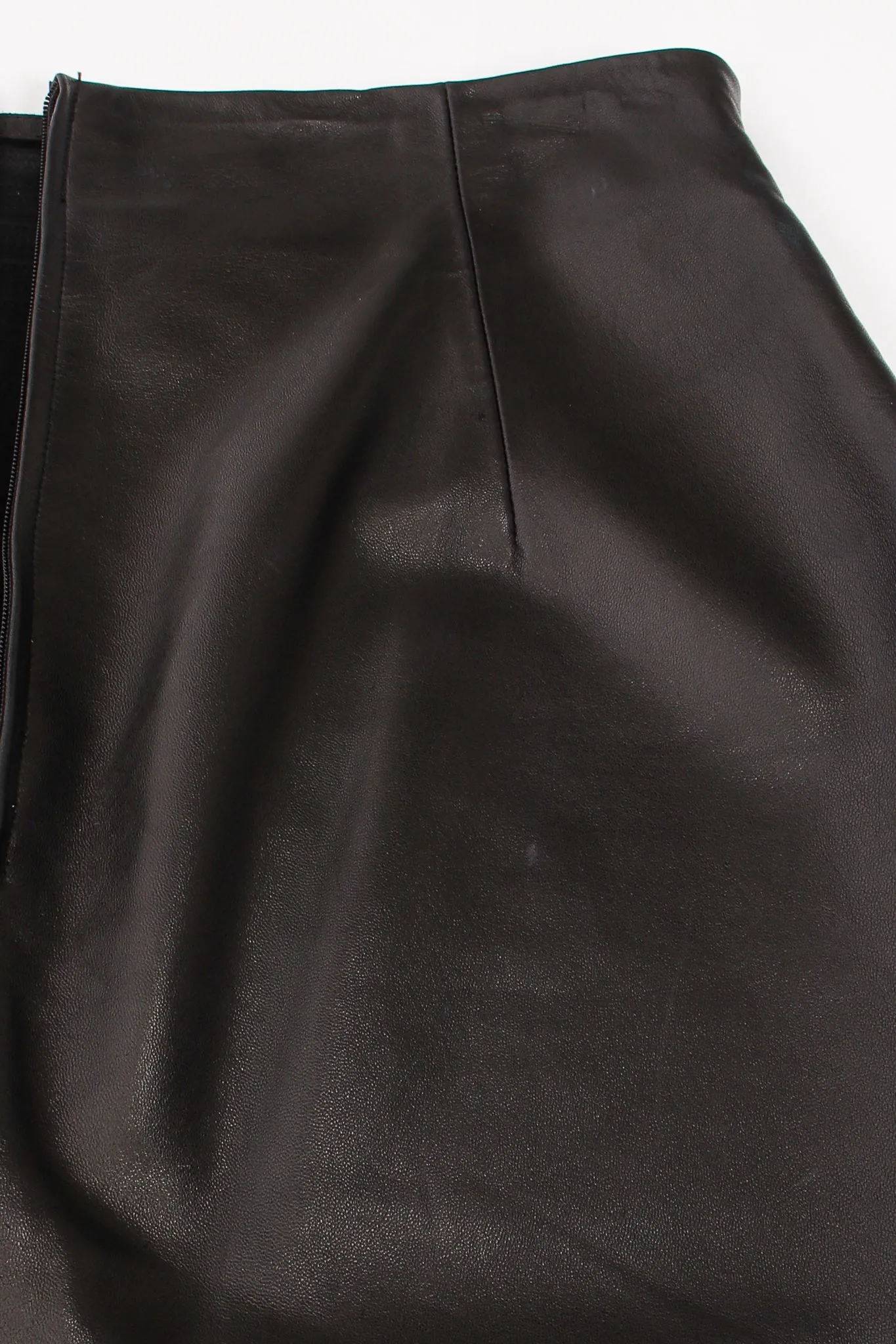 Sheer Leather Striped Jacket & Skirt Set