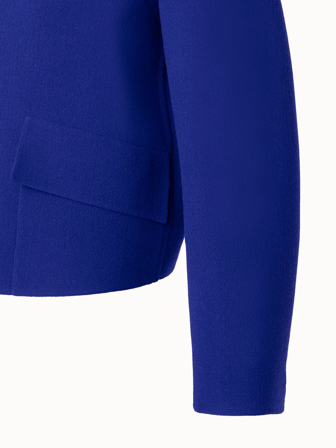 Short Jacket in Wool Crêpe Double-Face