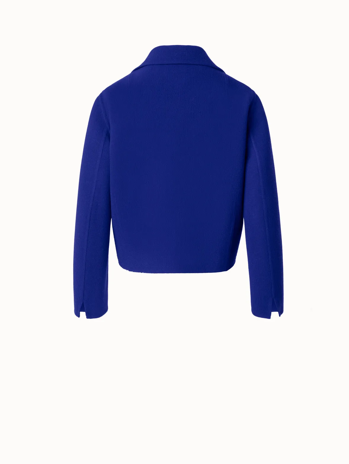 Short Jacket in Wool Crêpe Double-Face