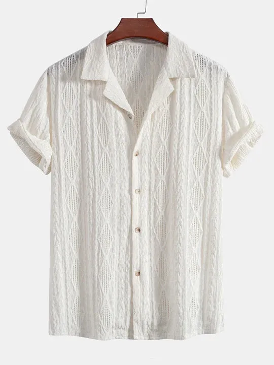 Short Sleeve Knit Set with Drawstring Pants