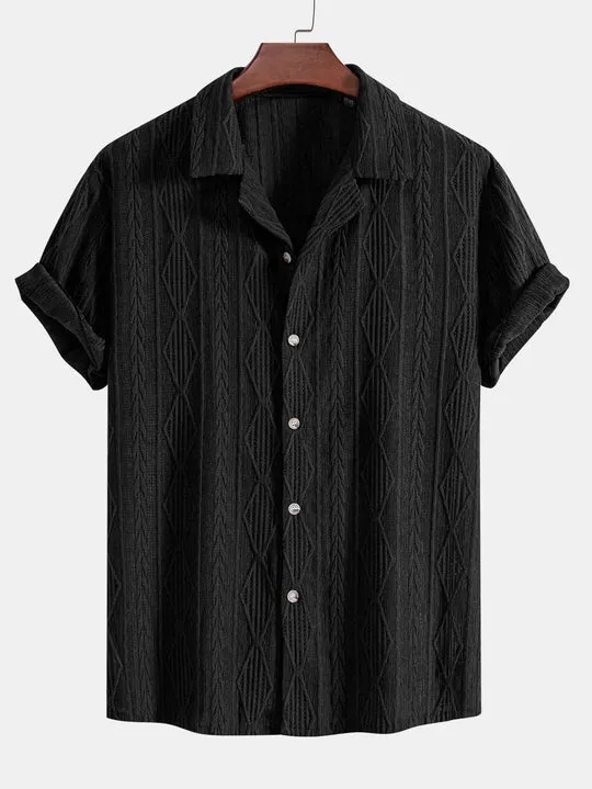 Short Sleeve Knit Set with Drawstring Pants