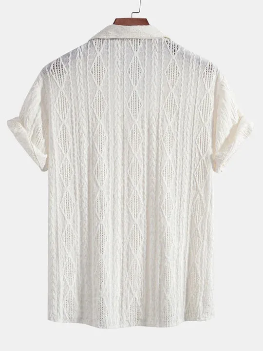 Short Sleeve Knit Set with Drawstring Pants
