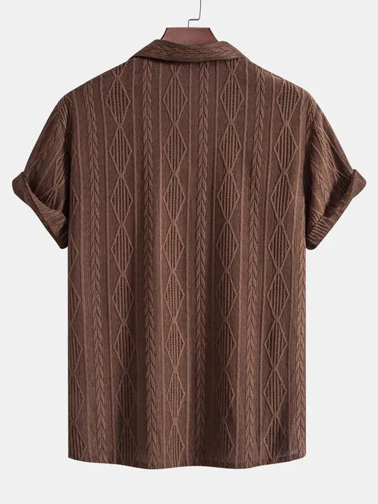 Short Sleeve Knit Set with Drawstring Pants