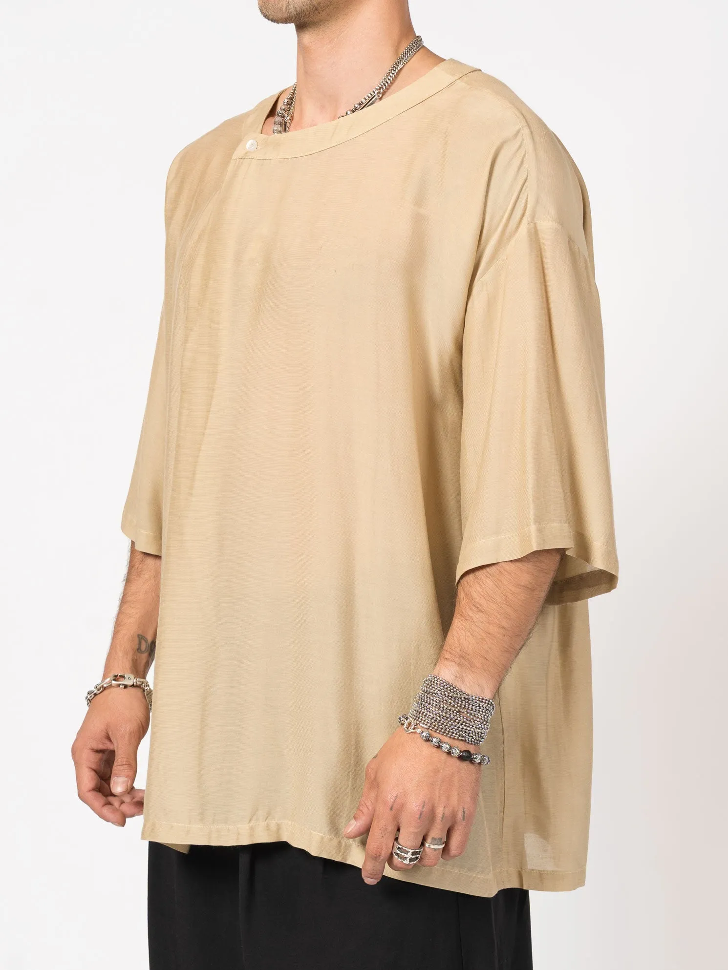 Silk-Blend Overshirt