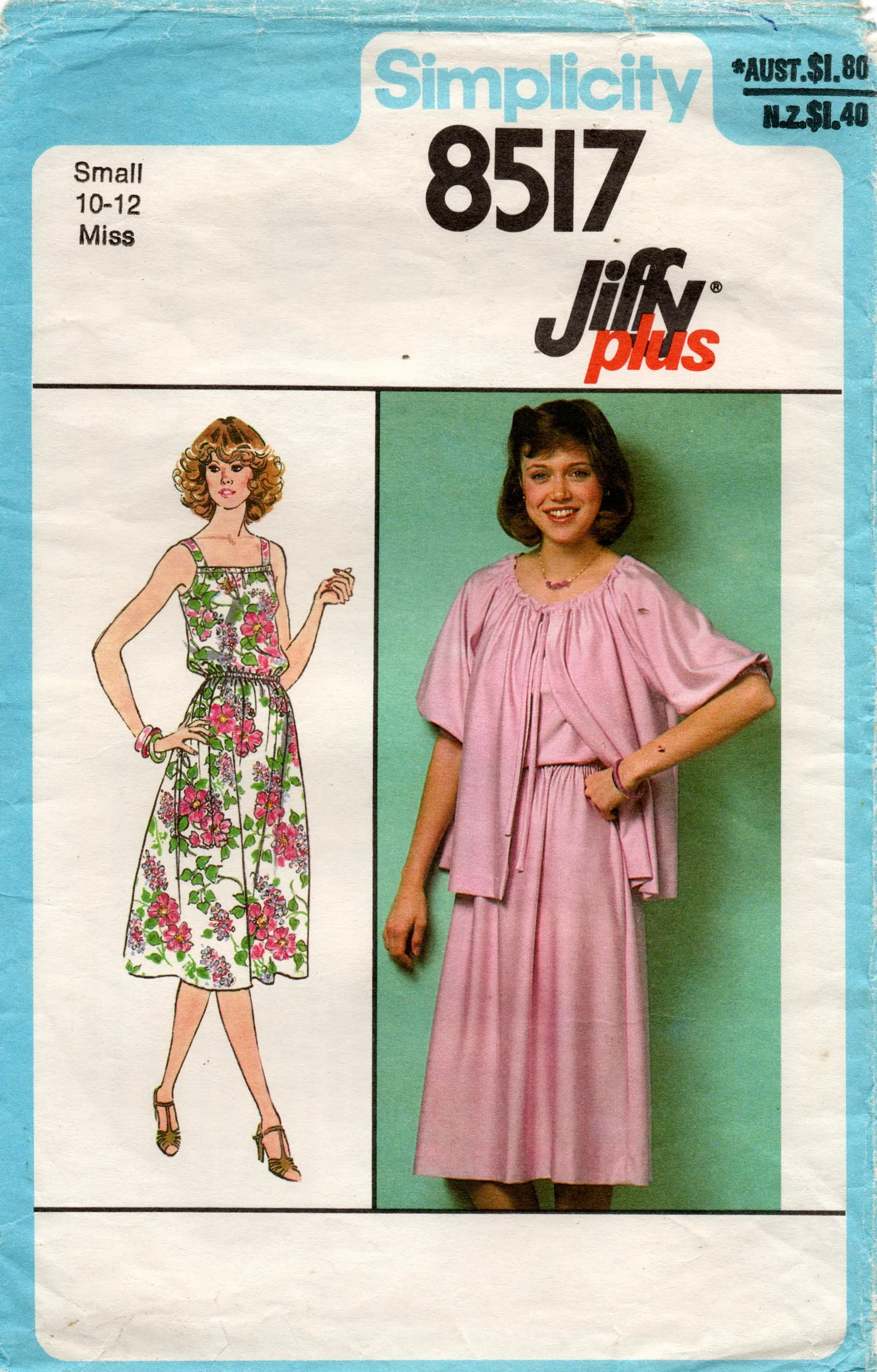 Simplicity 8517 Womens Sundress & Jacket 1970s Vintage Sewing Pattern Size SMALL 10 - 12
