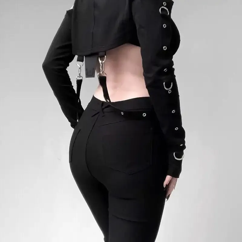 Skinny Fashion Zipper High Waist Pants