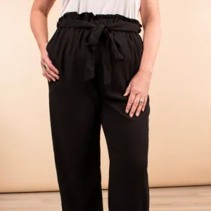 Sleek & Cinched Black Pants