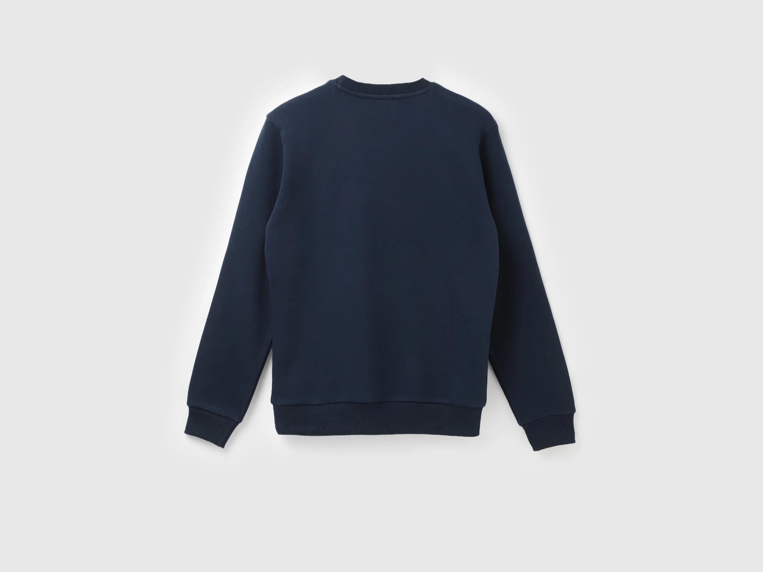 Slim Fit Round Neck Branded Fleece Sweatshirt