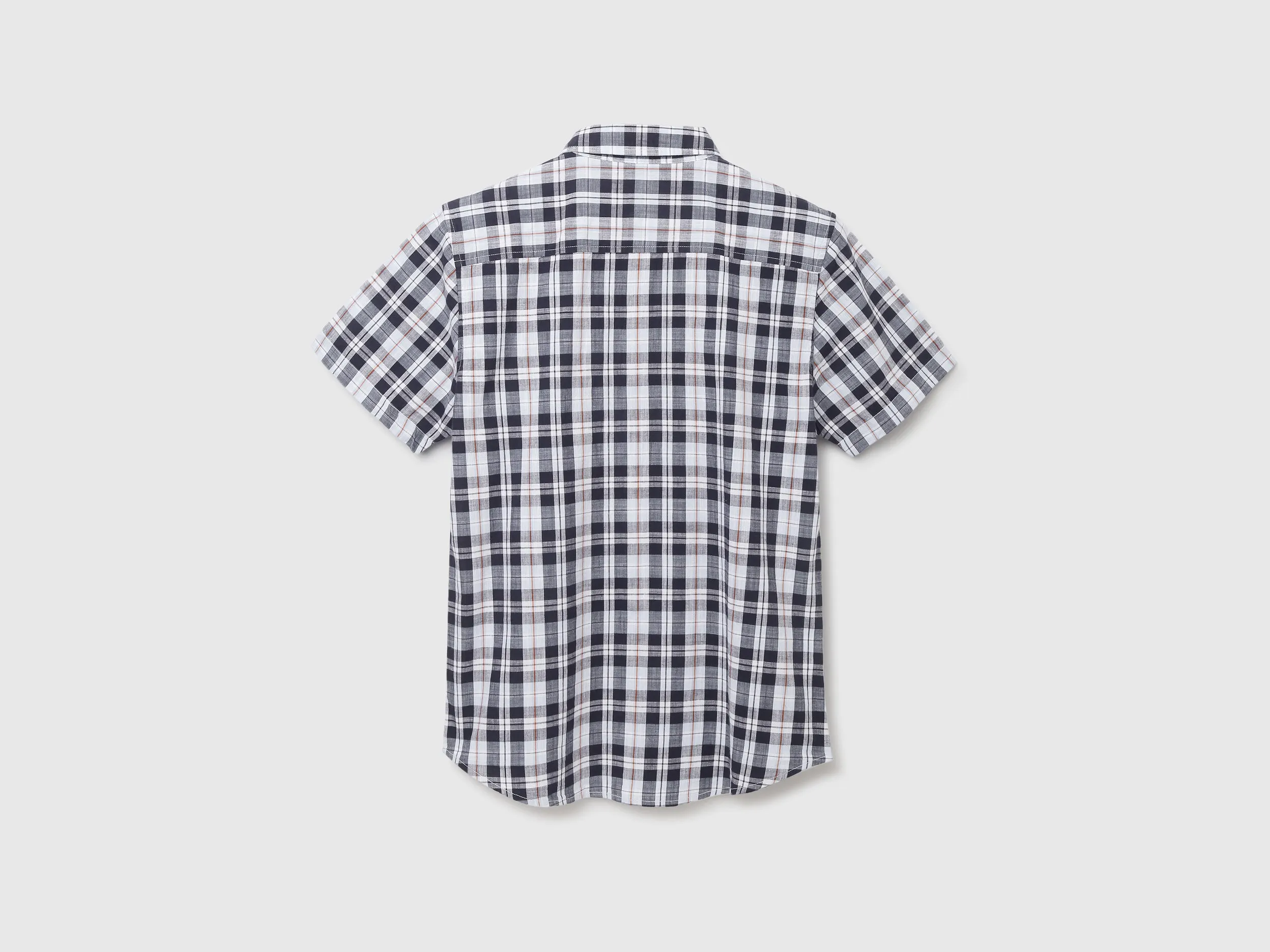 Slim Fit Short Sleeve Plaid Shirt