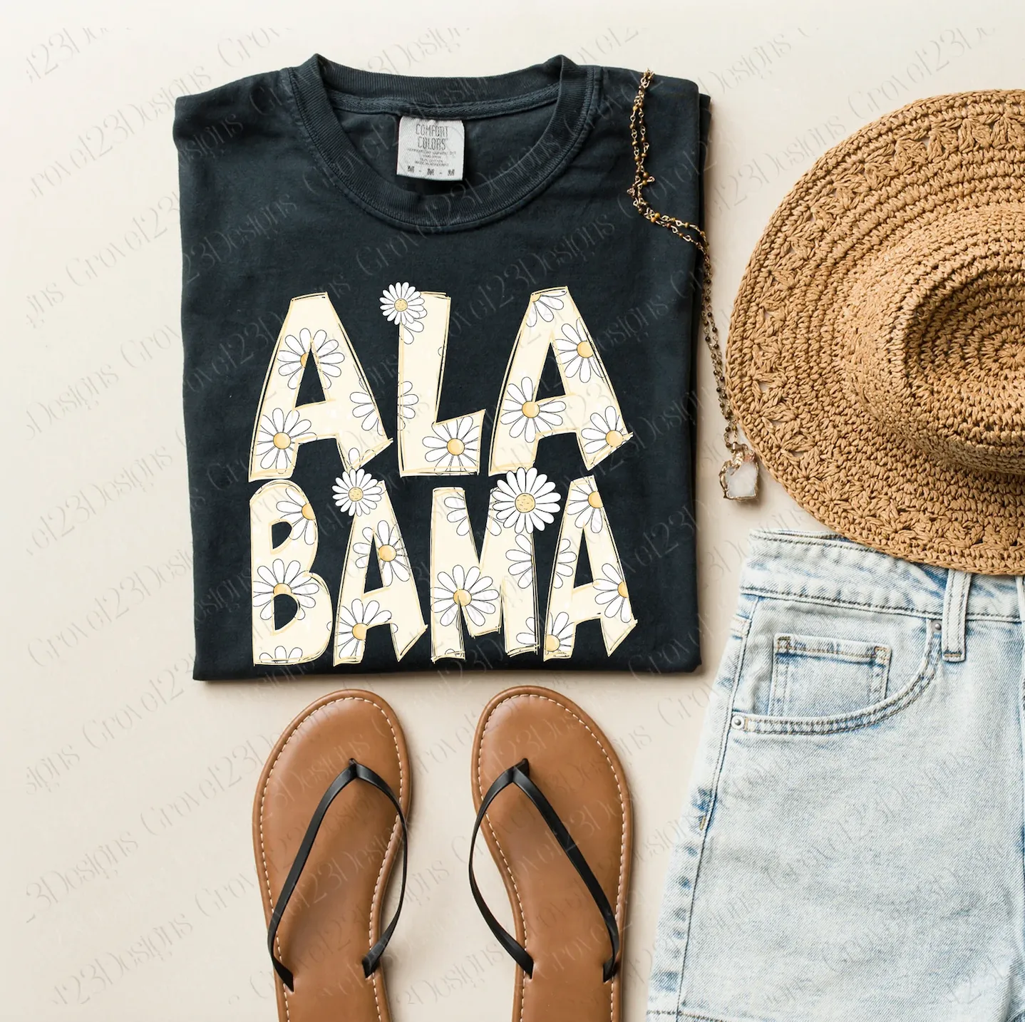 Soft Style Daisy Custom Any State Tee/ Quality Retro Tee / Mississippi - or Any State Tee