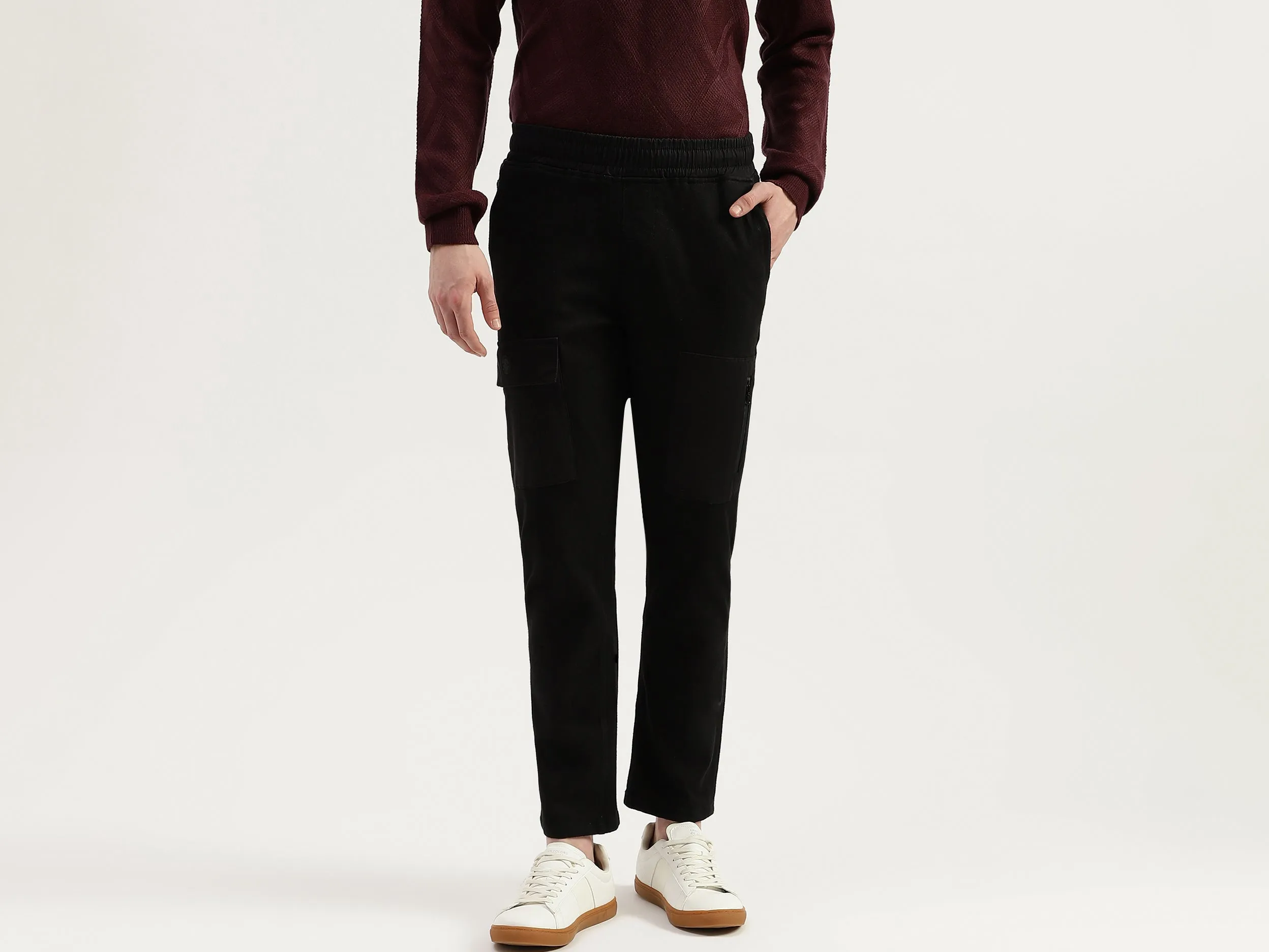 Solid Jogger Fit Cargo Pant
