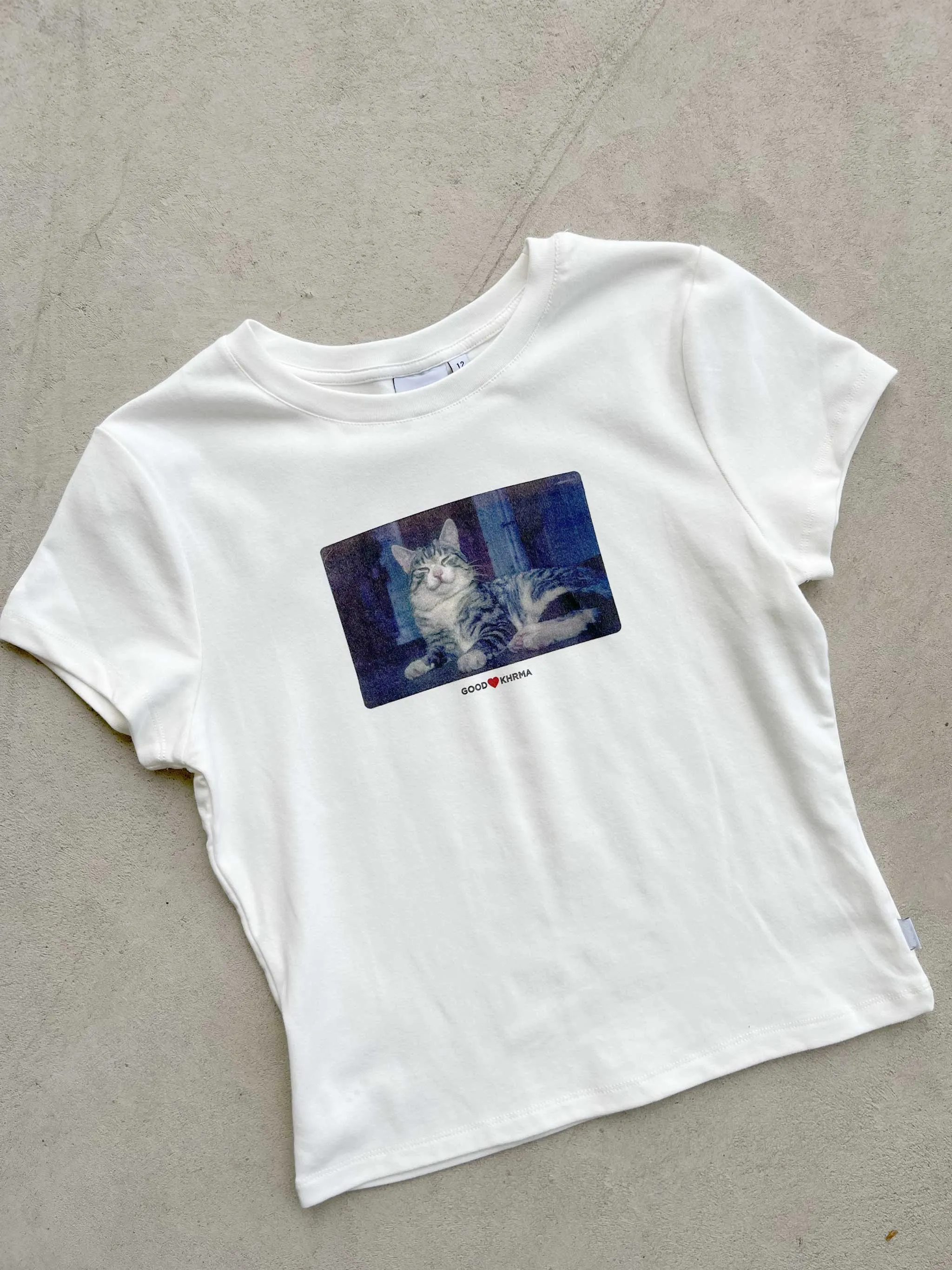 Sophia Tee - Cool Cat - Off White