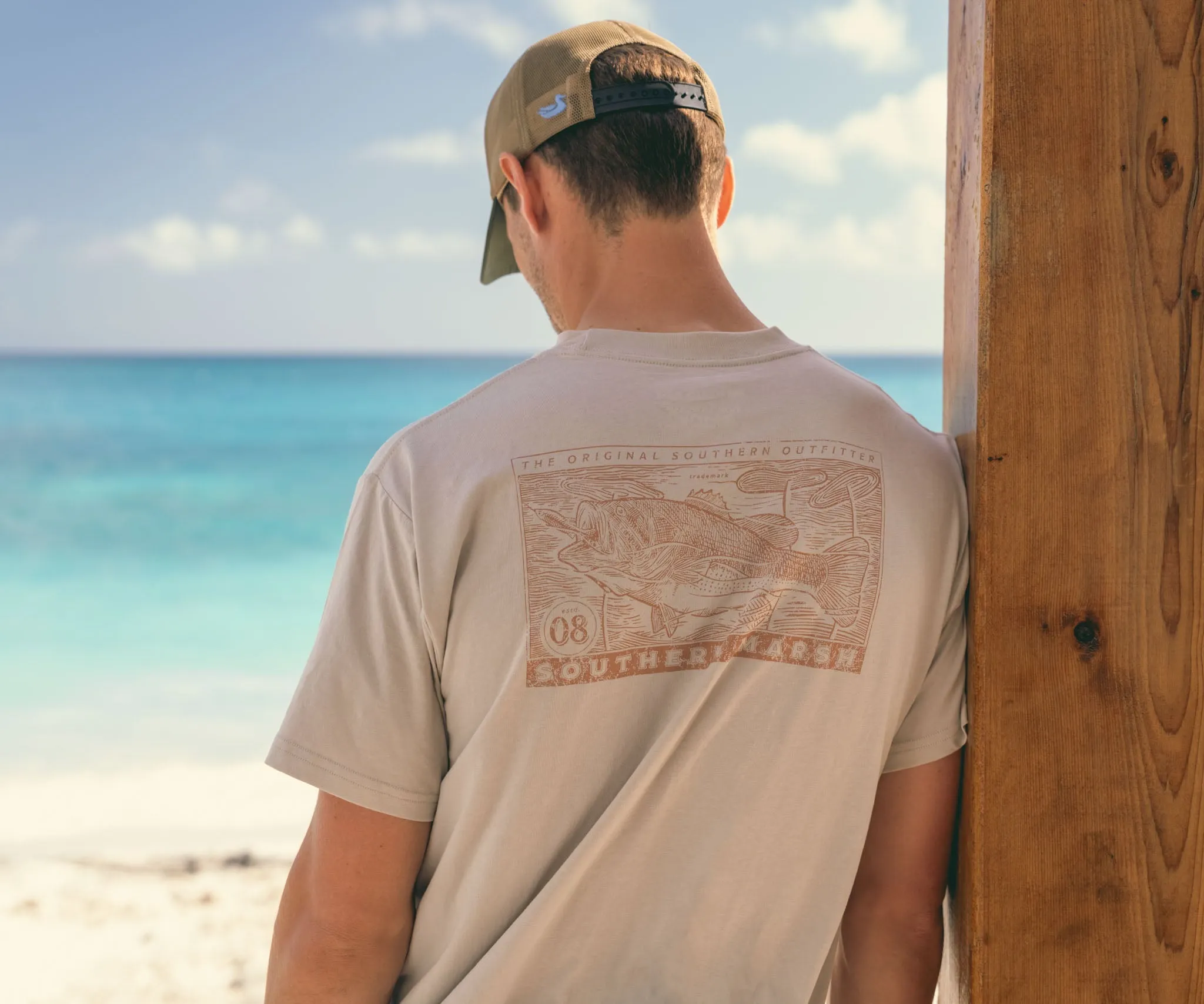 Southern Marsh Etched Bass Tee