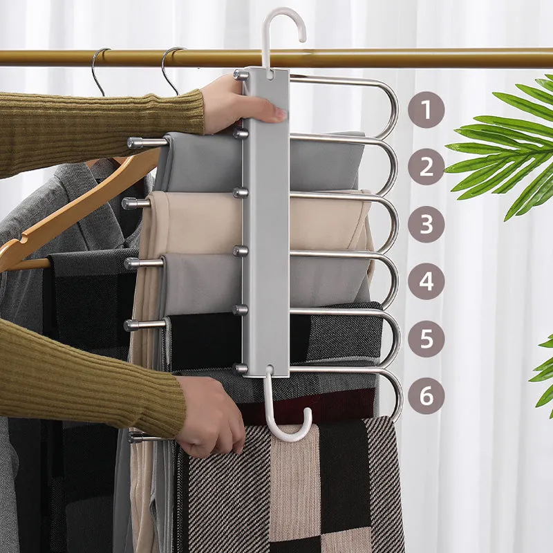 Space-Saving Multiple Trouser Hanger