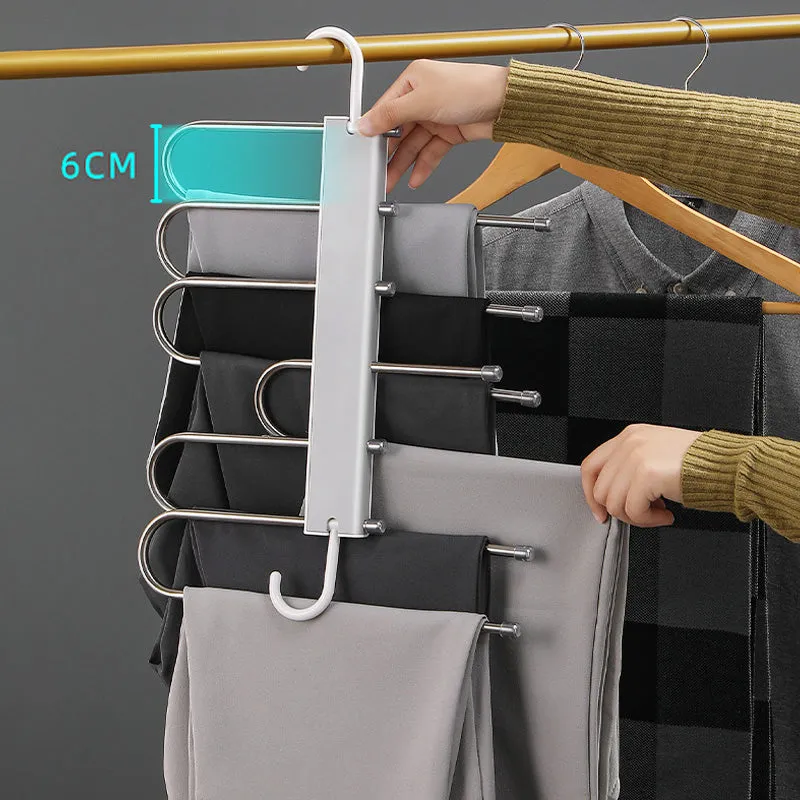 Space-Saving Multiple Trouser Hanger
