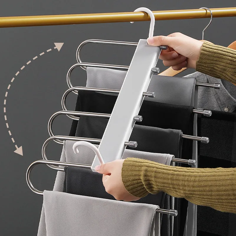 Space-Saving Multiple Trouser Hanger