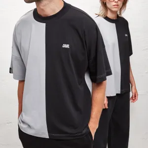 Split T-Shirt Man Grey