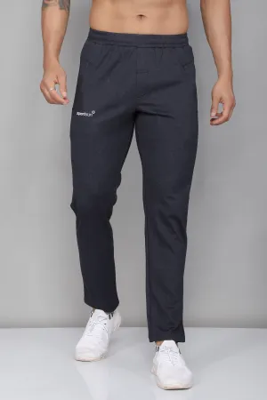 Sport Sun Active Cotton Dark Grey Milange Track Pant for Men