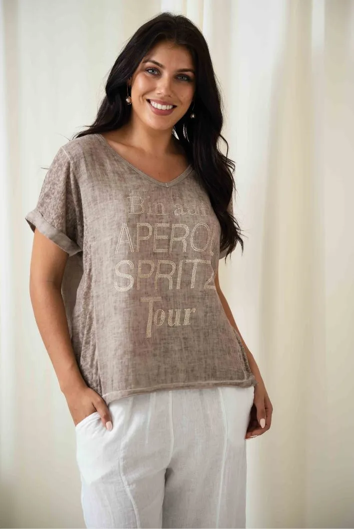Spritz Embellished Top | Mud