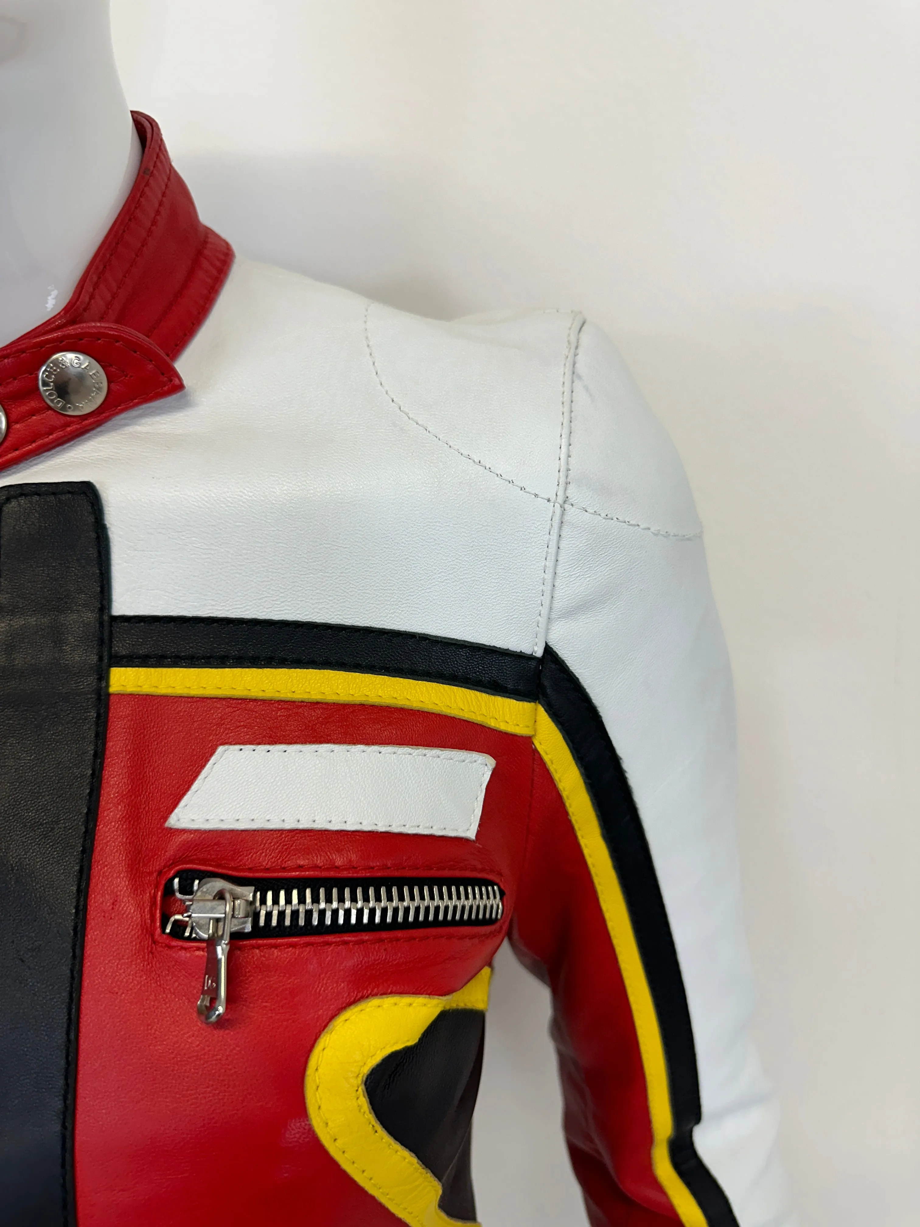 S/S 2001 Dolce & Gabbana runway
red biker Leather Jacket