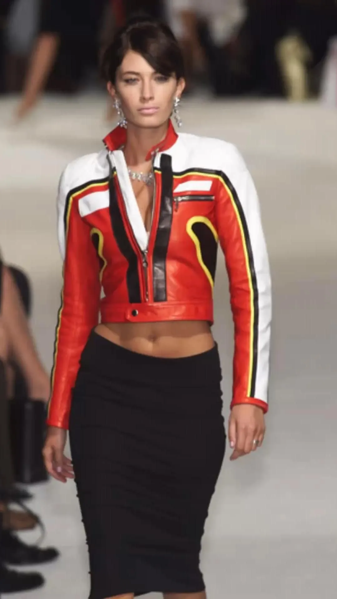 S/S 2001 Dolce & Gabbana runway
red biker Leather Jacket