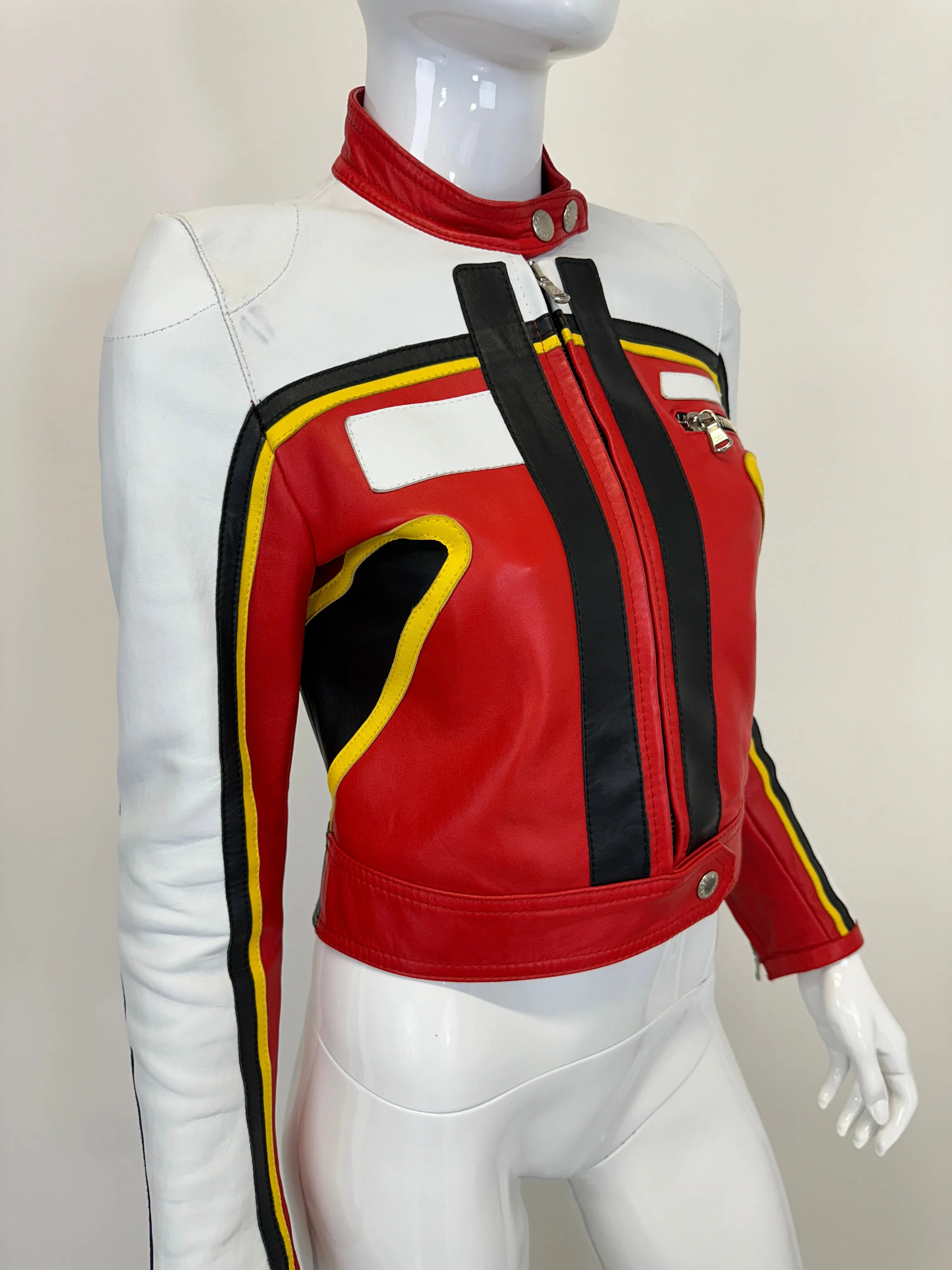S/S 2001 Dolce & Gabbana runway
red biker Leather Jacket